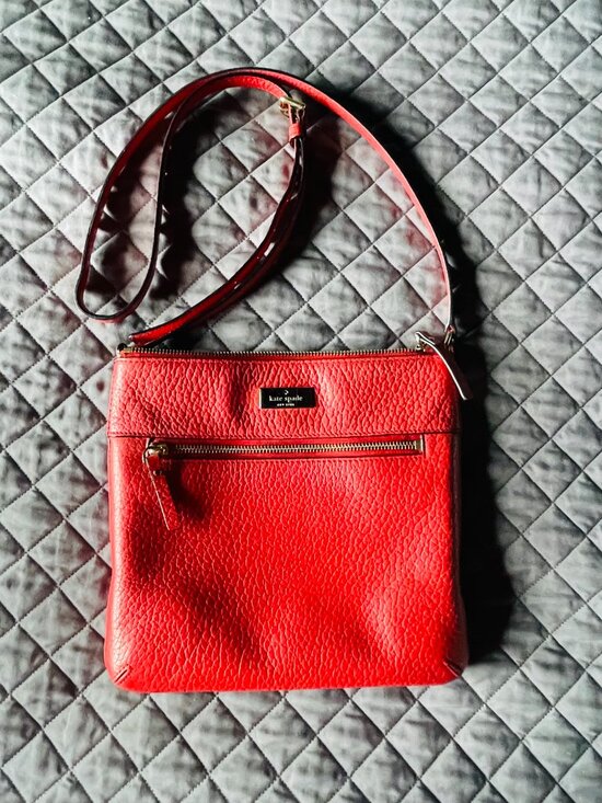 kate spade Handbags - Kate Spade Prospect Place Rima Red Pebble Leather Crossbody Purse